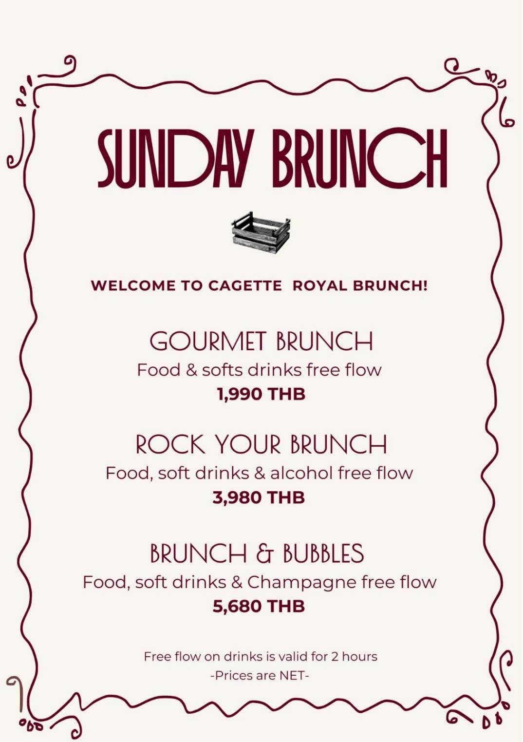 Cagette Sunday Brunch - Gift Card